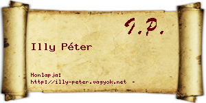 Illy Péter névjegykártya